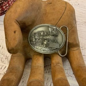 Vintage 1984 Bergamot Brass Work Locomotive buckle